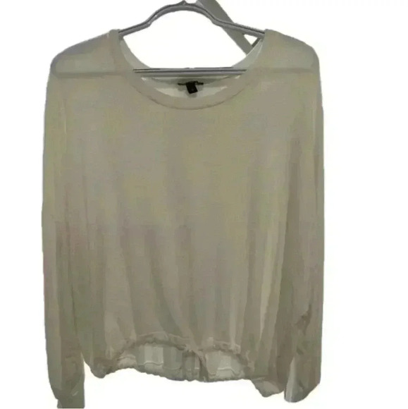 Express Oversized Drawstring White Sweater size M, Pre-Owned Good Condition - Picture 1 of 4